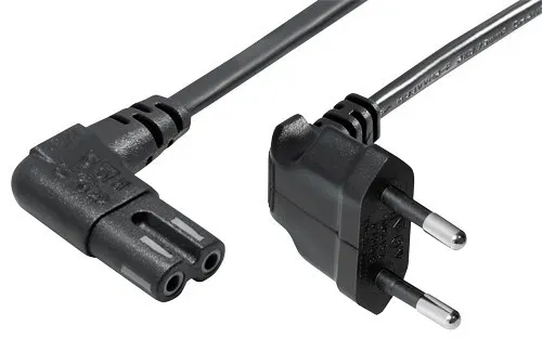 T.E.G. Netsnoer eurostekker - IEC C7 haaks 1,0 m