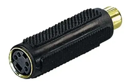 T.E.G. cinch naar S-VHS adapter verguld