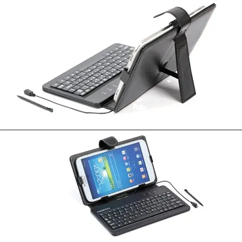 T.E.G. tablet etui 7 inch zwart met toetsenbord