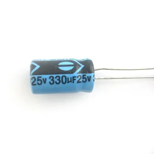 T.E.G. elco radiaal 330uF 25V staand