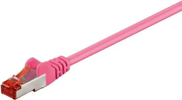 Microconnect CAT6 S/FTP netwerkkabel 2m roze afgeschermd