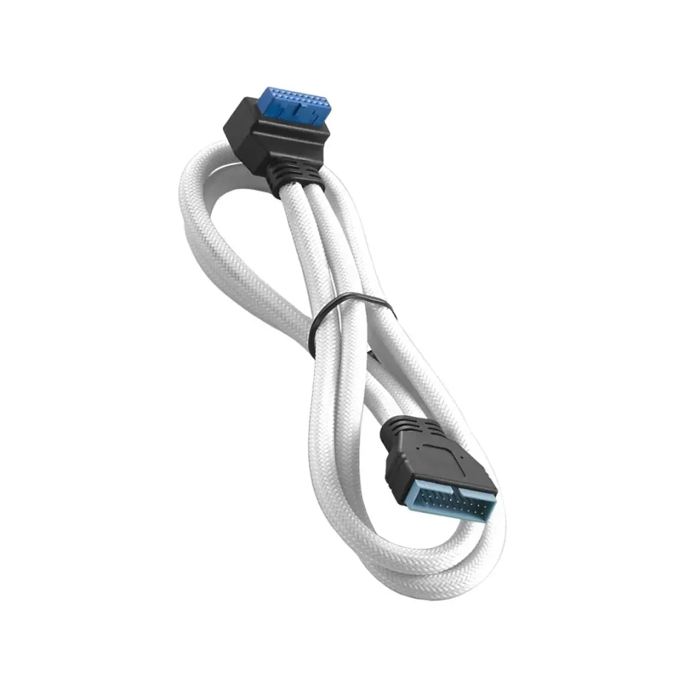 CableMod ModMesh Right Angle USB 3.0 kabel 50cm wit