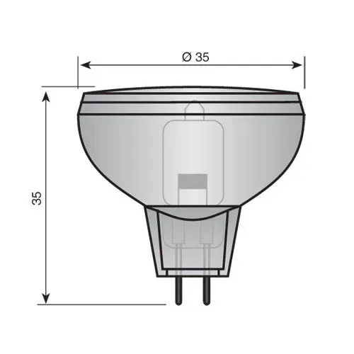 T.E.G. MR11 GU4 halogeenlampje 12V 10W 30°