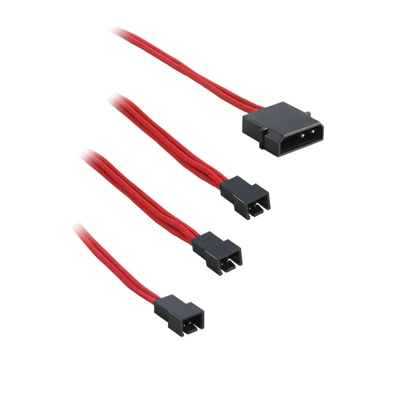 CableMod ModFlex Molex naar 3 Fan 60cm/20cm rood kabel