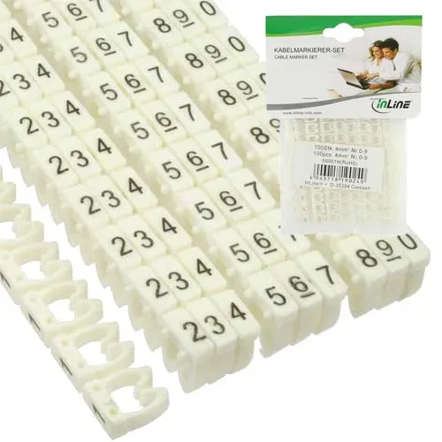 T.E.G. kabelmarkeerders 0-9 voor 6mm2 kabel 100 stuks