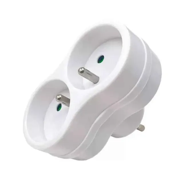 Microconnect verdeelstekker EU naar 2x Type E wit