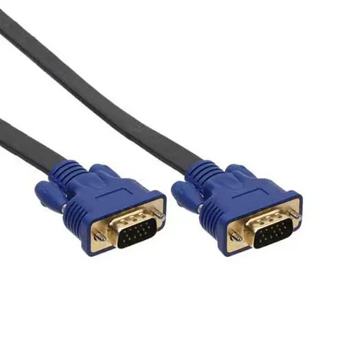 T.E.G. HD15 M/M VGA kabel 0,3 m plat zwart