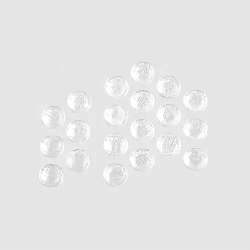 T.E.G. Plakpootjes rond 7x1,7mm transparant 100 stuks