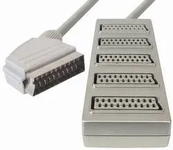 T.E.G. scartkabel plug naar 5x female 0,4 m