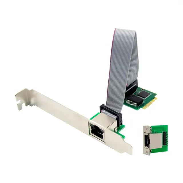 Microconnect I210-T1 M.2 A+E netwerkkaart 1G RJ45