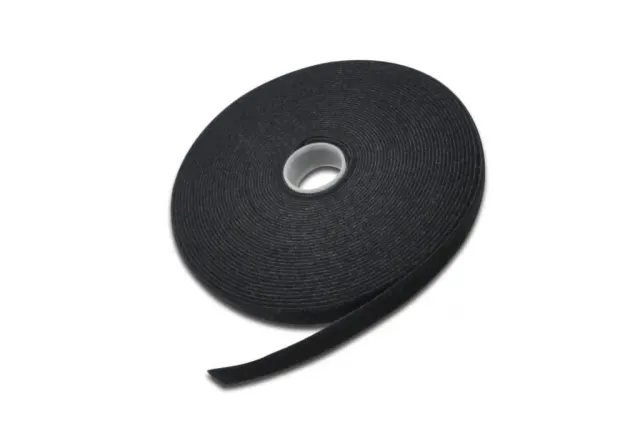 MicroConnect klittenband kabelbinder 15mm 10m zwart