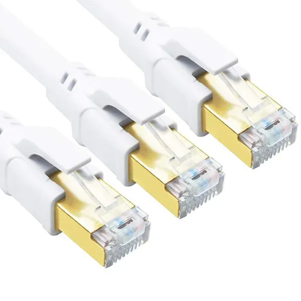 Yauhody Y-NC8-RW3PK Cat8 netwerkkabel rond wit 3-pack