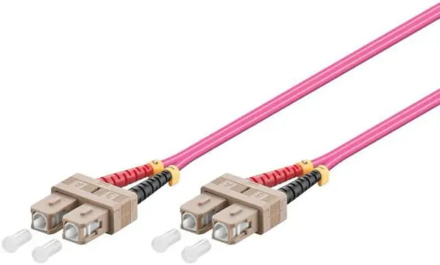 Microconnect OM4 SC-SC glasvezelkabel 20m duplex violet