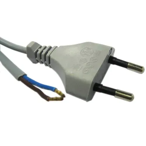 T.E.G. euro netsnoer 2-aderig grijs 1,5m
