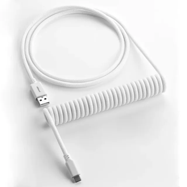 CableMod Classic toetsenbordkabel 150cm wit USB-C coiled