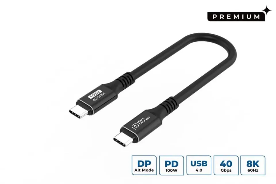 Microconnect Premium USB-C kabel 0.15m 100W 40Gbps