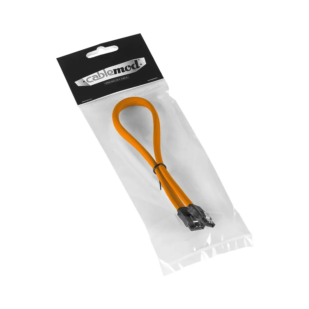 CableMod ModMesh SATA 3 sata kabel 60cm oranje