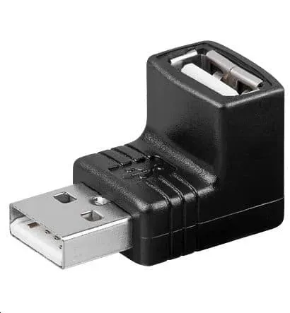 Microconnect USB 2.0 adapter haaks USB-A zwart