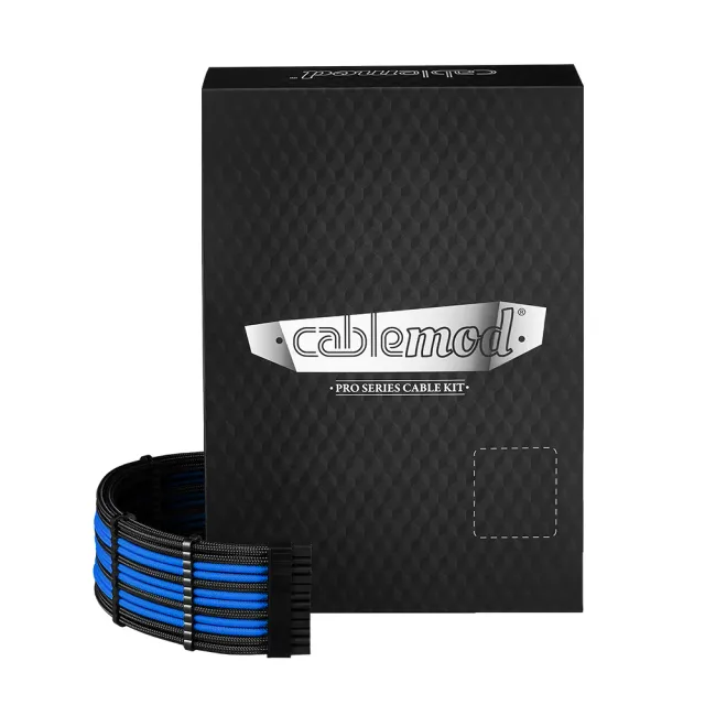 CableMod C-Series Pro ModMesh 12VHPWR kabelset Corsair geel zwart blauw