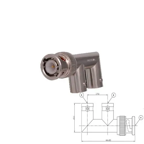 T.E.G. BNC F-model splitter 1x male 2x female