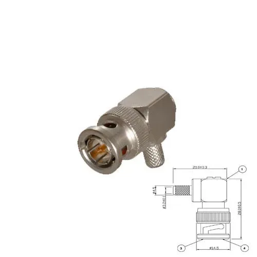 T.E.G. BNC crimp plug male haaks RG58 kabel