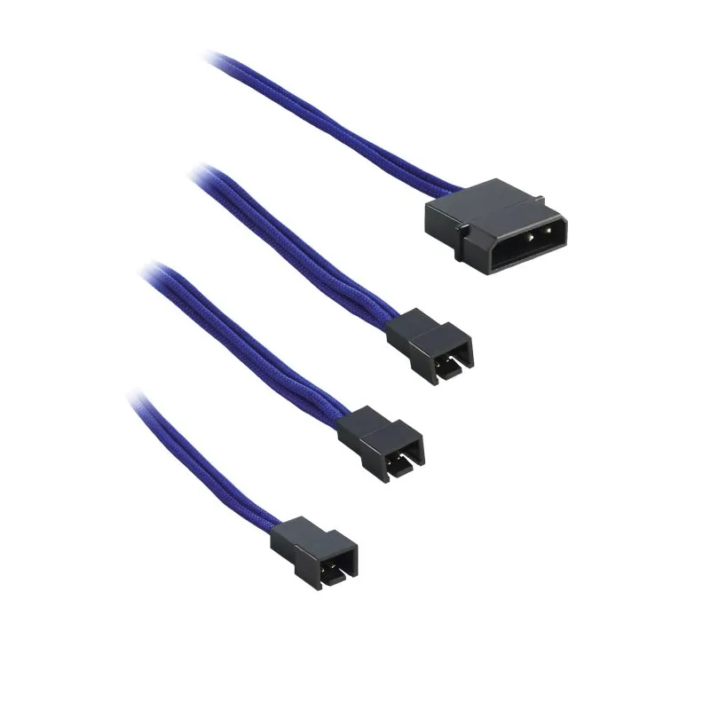 CableMod ModFlex Molex naar 3x Fan adapter 60cm blauw 12V