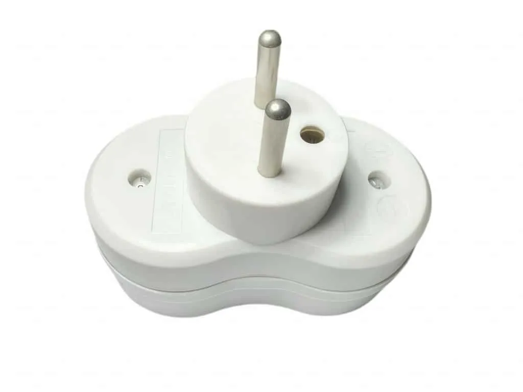 Microconnect EU naar 2x Type E splitter wit met schakelaar