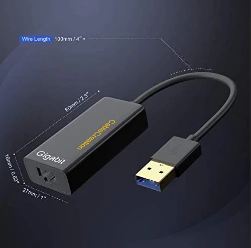 CableCreation USB 3.0 naar Ethernet Adapter 2-Pack 1 Gbps