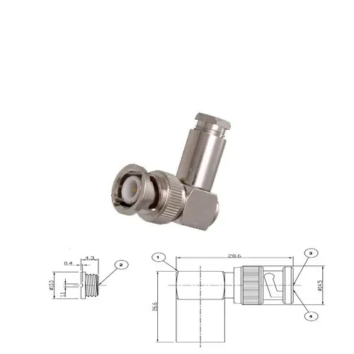 T.E.G. BNC Soldeerplug Male Haaks RG59-62