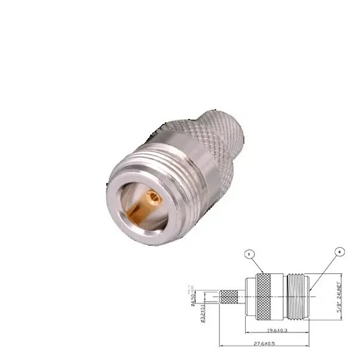 T.E.G. N female crimp connector RG142-223-400