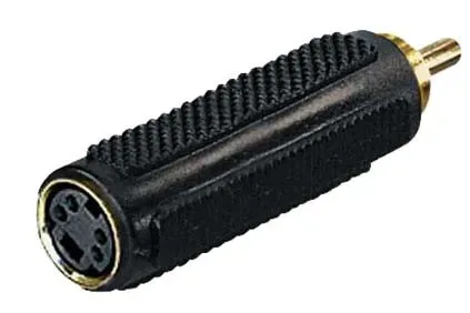 T.E.G. Cinch naar S-VHS Verloopadapter 4-polig Verguld
