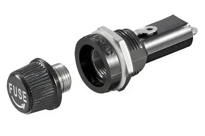 T.E.G. zekeringhouder 6x32 fuse drukveer per stuk