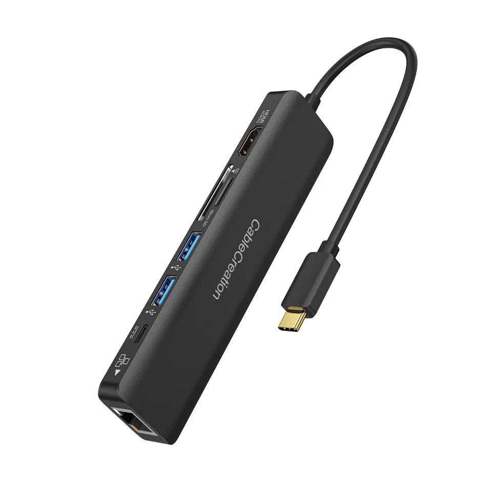 CableCreation 7-in-1 USB-C Hub 4K HDMI 100W