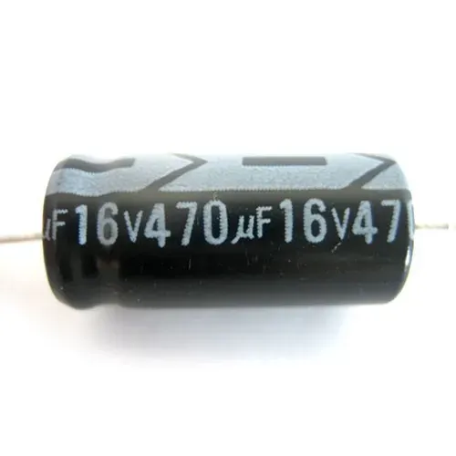 T.E.G. elco axiaal 470uF 16V liggend condensator