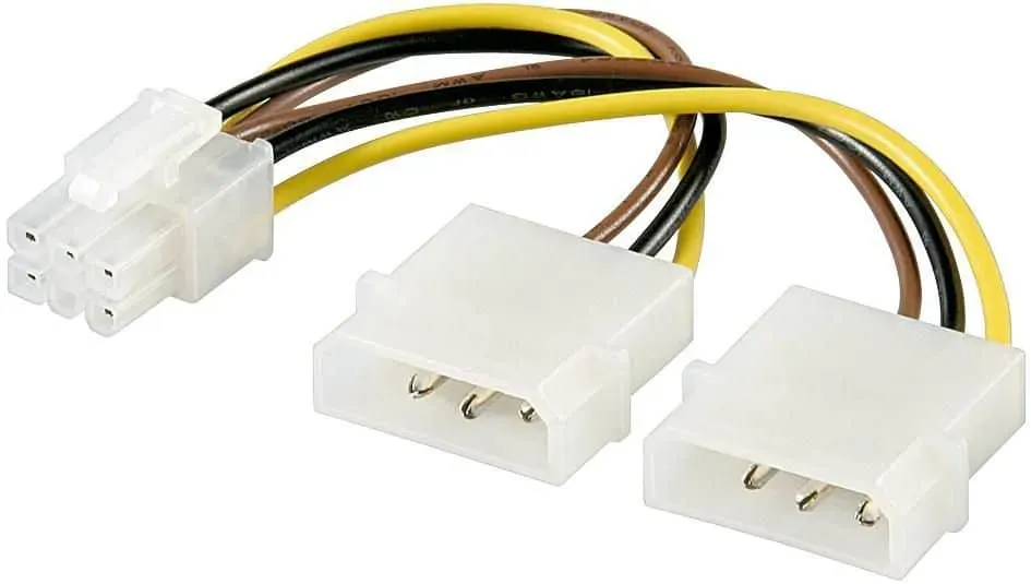 Microconnect 4 pin naar 6 pin PCI Express voedingskabel intern