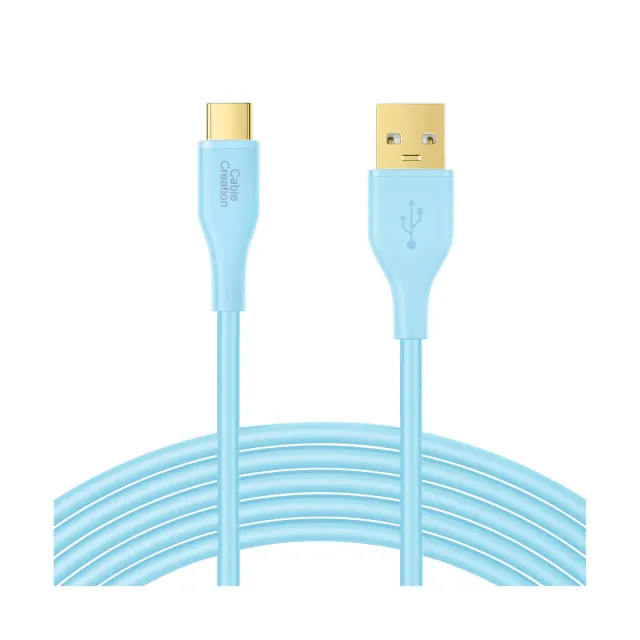 CableCreation Silicone USB-A USB-C oplaadkabel 6FT 60W