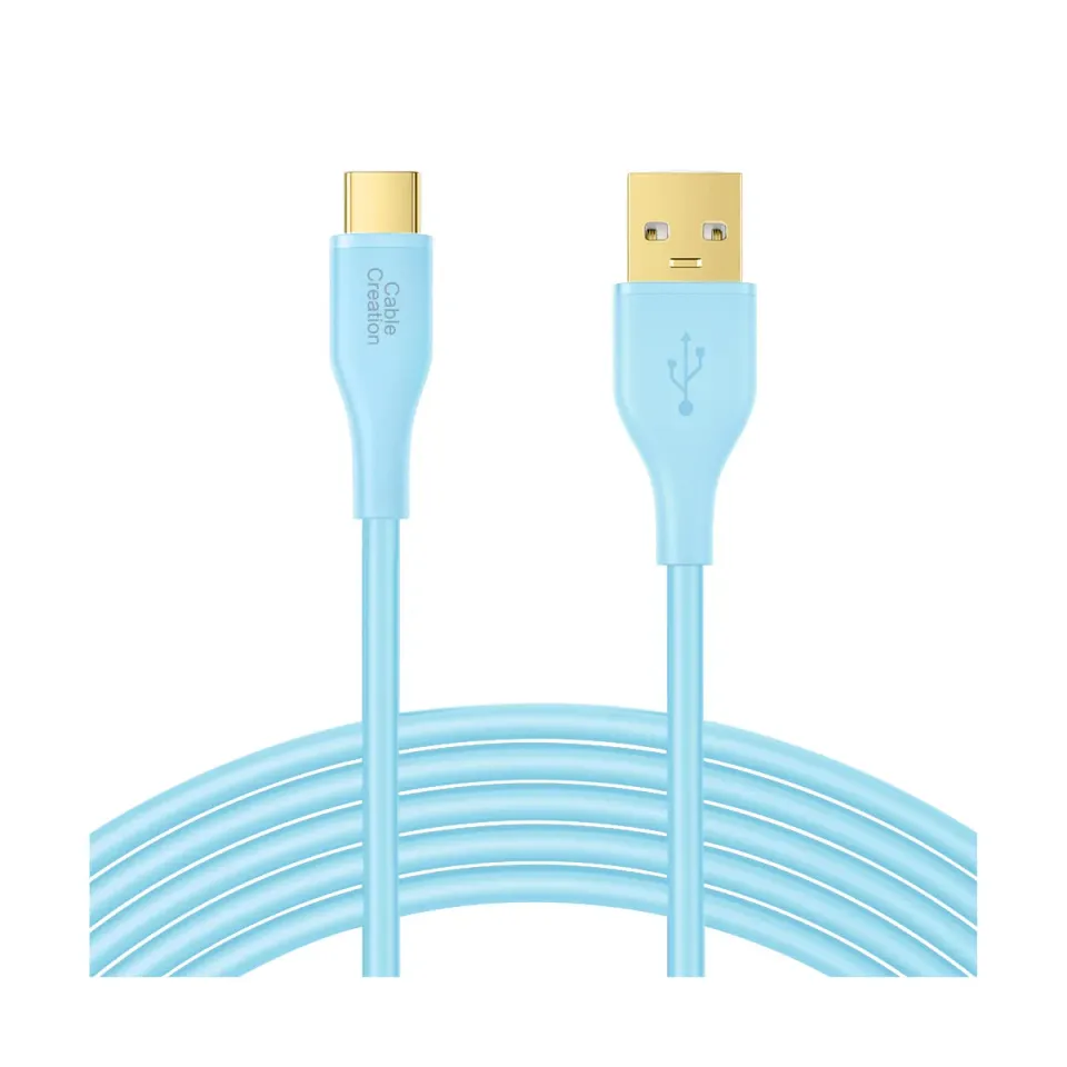 CableCreation Silicone USB-A USB-C oplaadkabel 6FT 60W