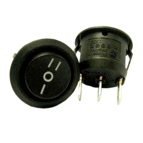 T.E.G. Wipschakelaar Inbouw 1-0-1 Zwart 250V 10A