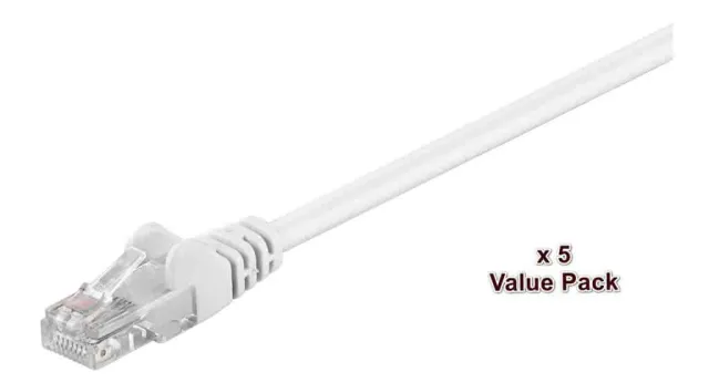 Microconnect CAT5e netwerkkabel 15m wit 5 stuks