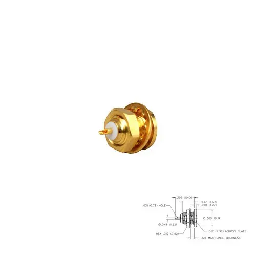 T.E.G. MCX chassisdeel female soldeer antenne