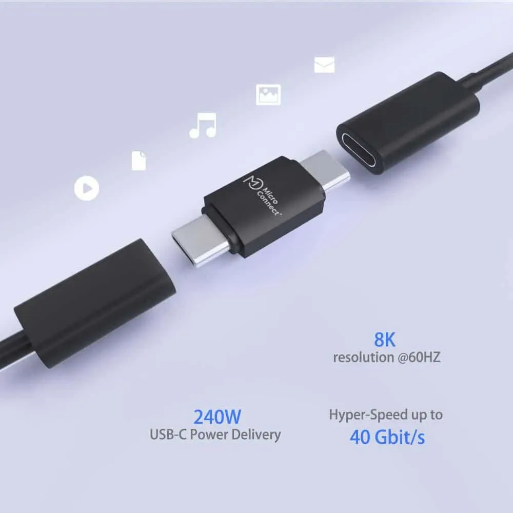 Microconnect Premium USB-C adapter USB4 40Gbps 240W 8K60
