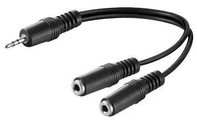 Microconnect 3,5mm minijack Y-splitter kabel 0,2m