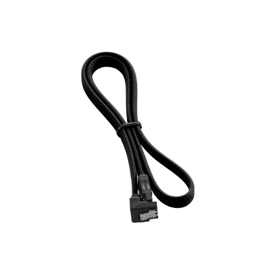 CableMod ModMesh Right Angle SATA 3 kabel 60cm zwart haaks
