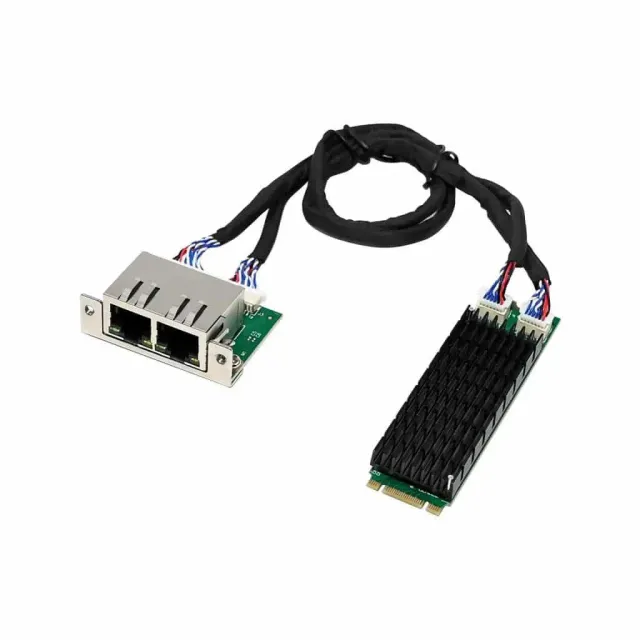 Microconnect M.2 I210-T2 netwerkkaart dual 1G RJ45