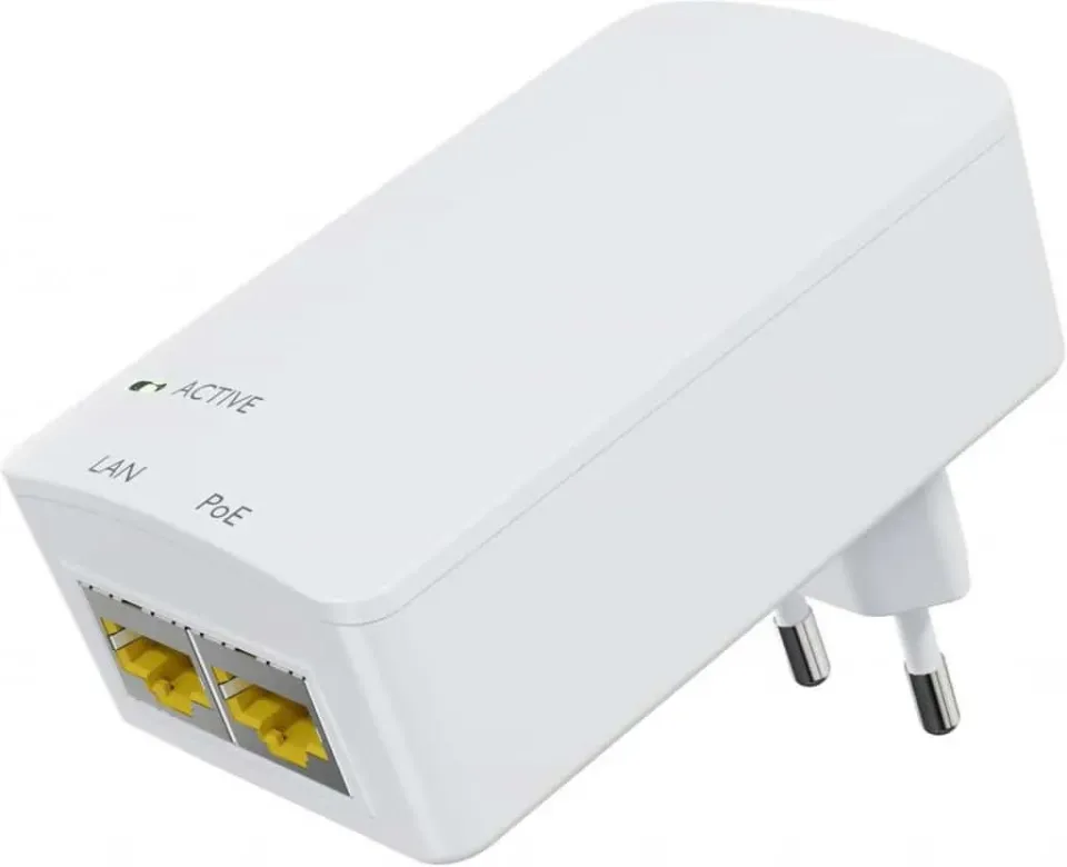 Microconnect PoE injector 48V 15,4W EU stekker 1-poort