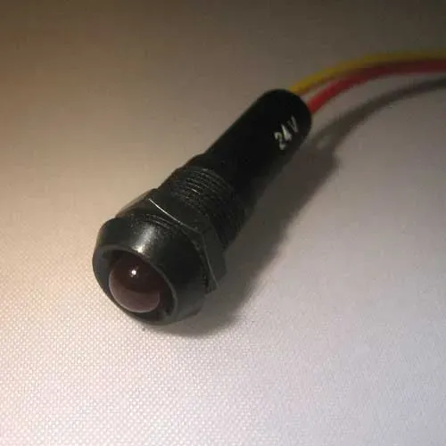 T.E.G. Controle LED Rood 24V Zwart 8mm