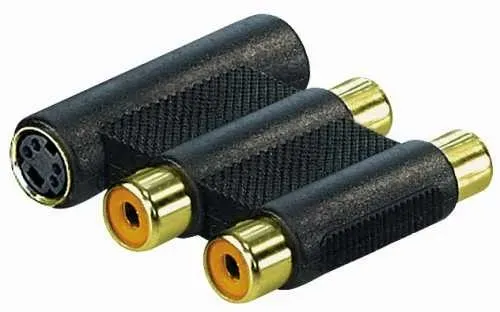 T.E.G. cinch 3x + S-VHS verloopadapter female