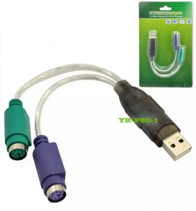 Microconnect USB-A naar 2x PS/2 adapter toetsenbord muis