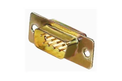T.E.G. Sub-D connector 9-polig male soldeer verguld