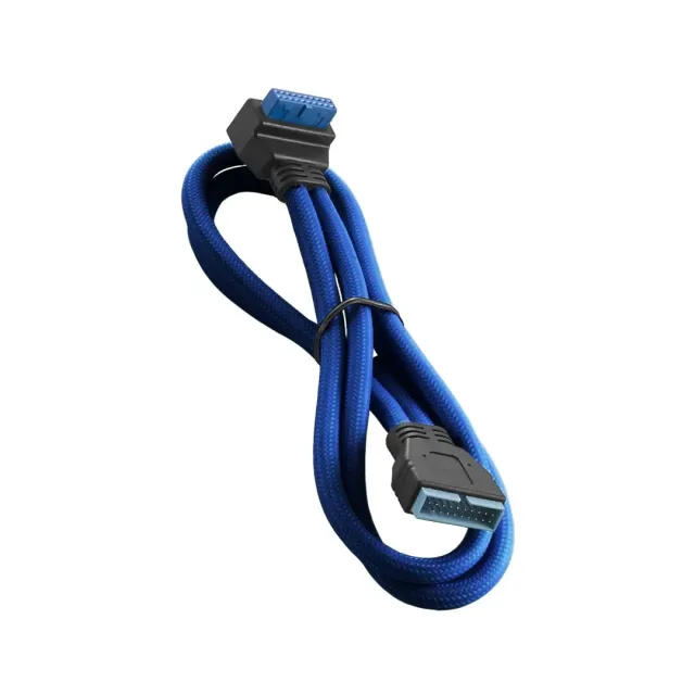 CableMod ModMesh USB 3.0 verlengkabel haaks blauw 50cm